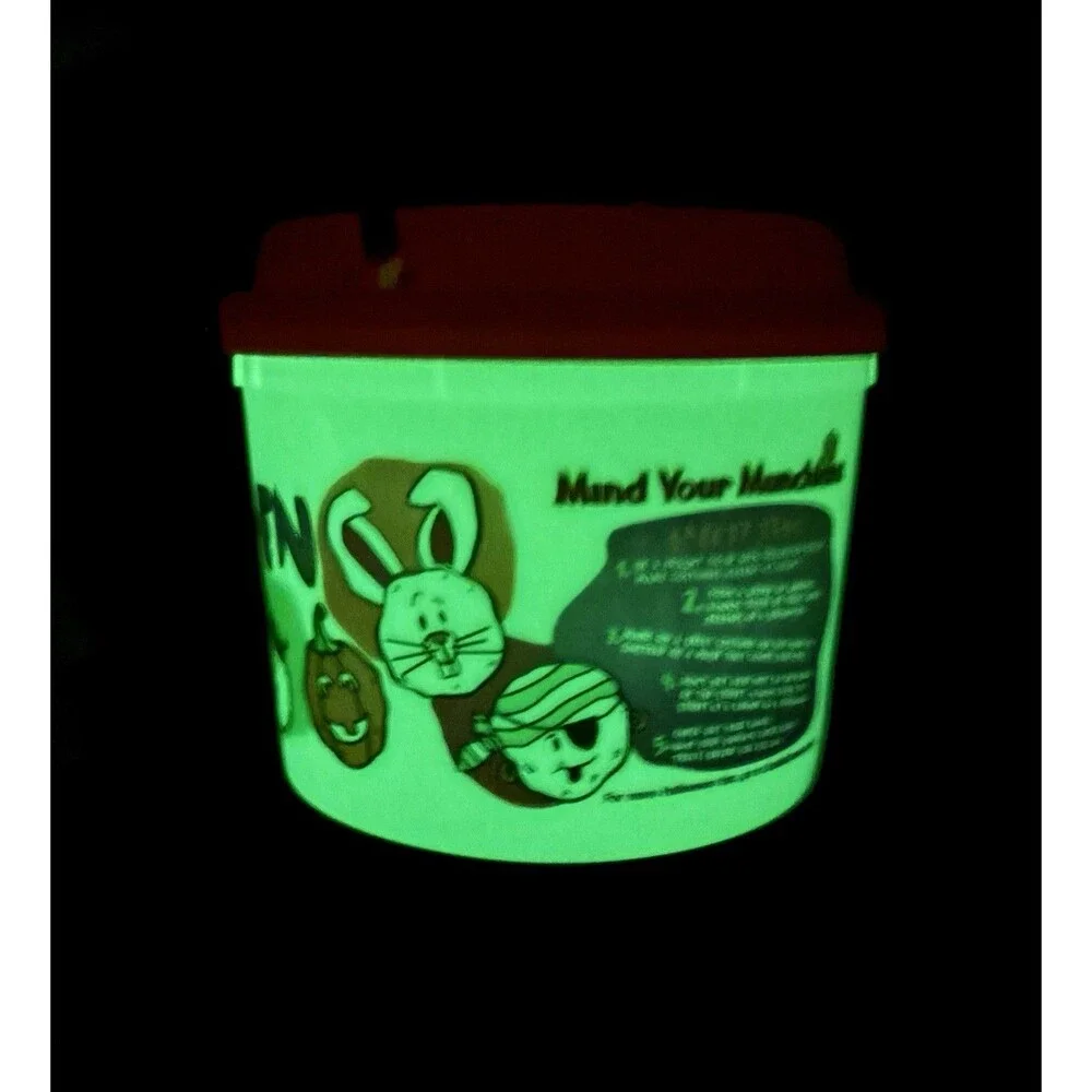 Dunkin Donuts Happy Halloween Munchkins Bucket Glow In The Dark With Lid